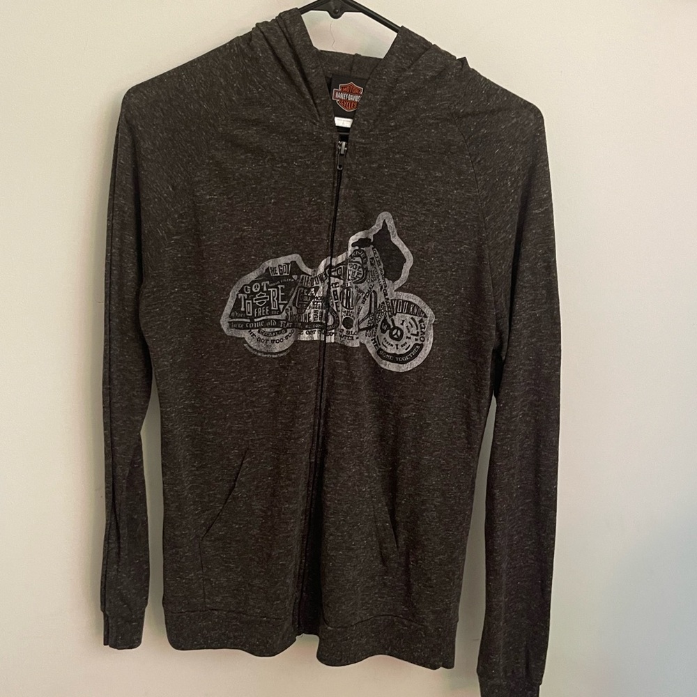 Harley-Davidson Black Hoodie with Graphic Design
